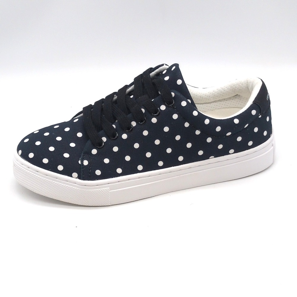 Isaac Mizrahi Shoes Womens IMJorina Black 8 Sneakers Polka Dot Comfort NEW